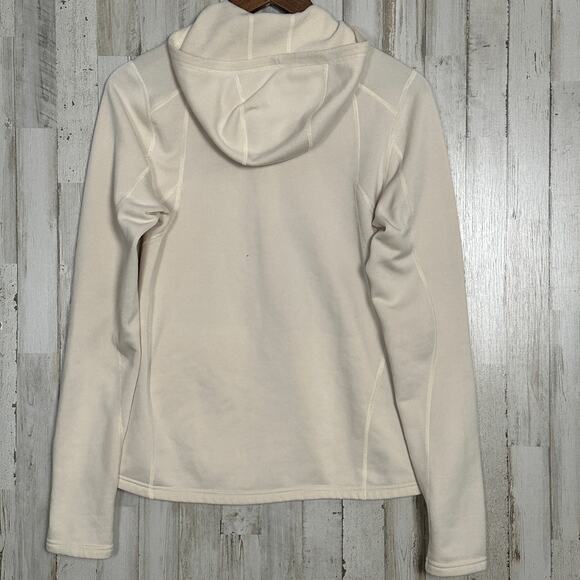 Patagonia Hoodie Sweatshirt Small Beige Polartec Power Dry Fleece Lined Jacket - Picture 2 of 9